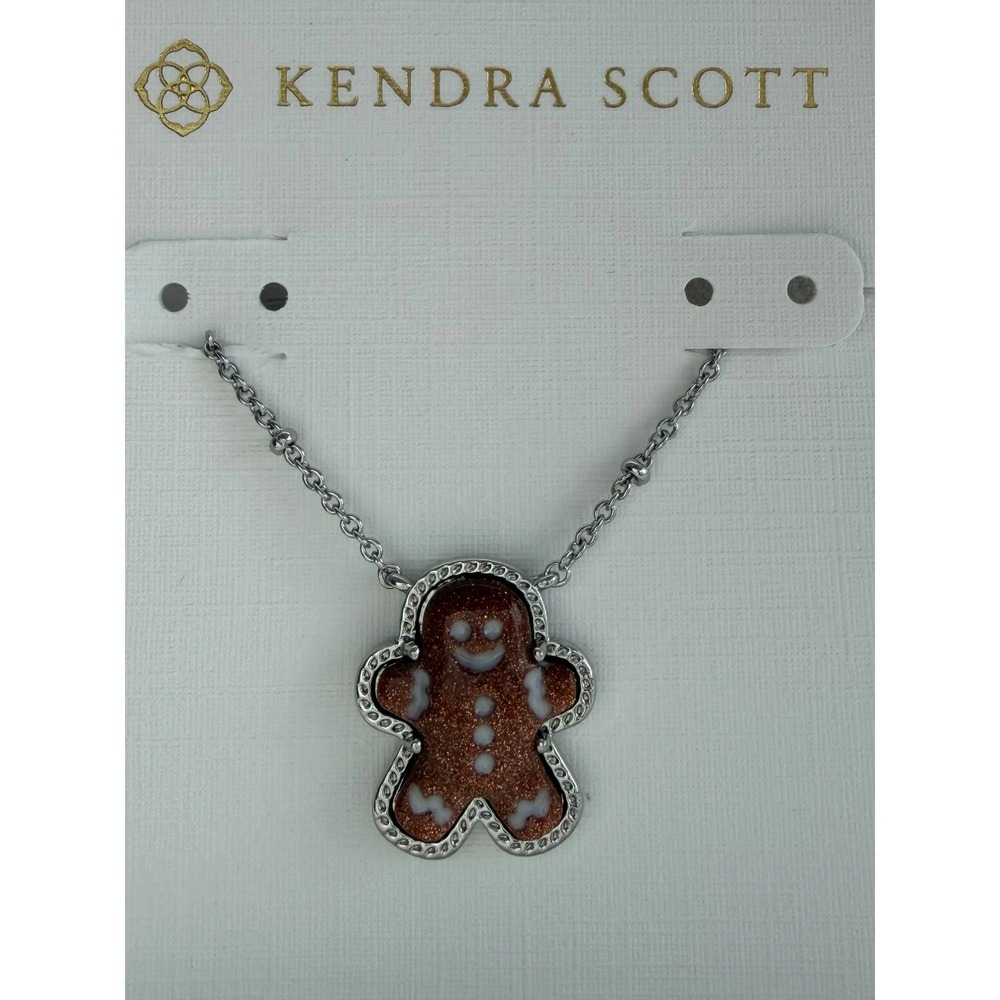 Kendra Scott Gingerbread Silver  Pendant Necklace - Picture 2 of 3